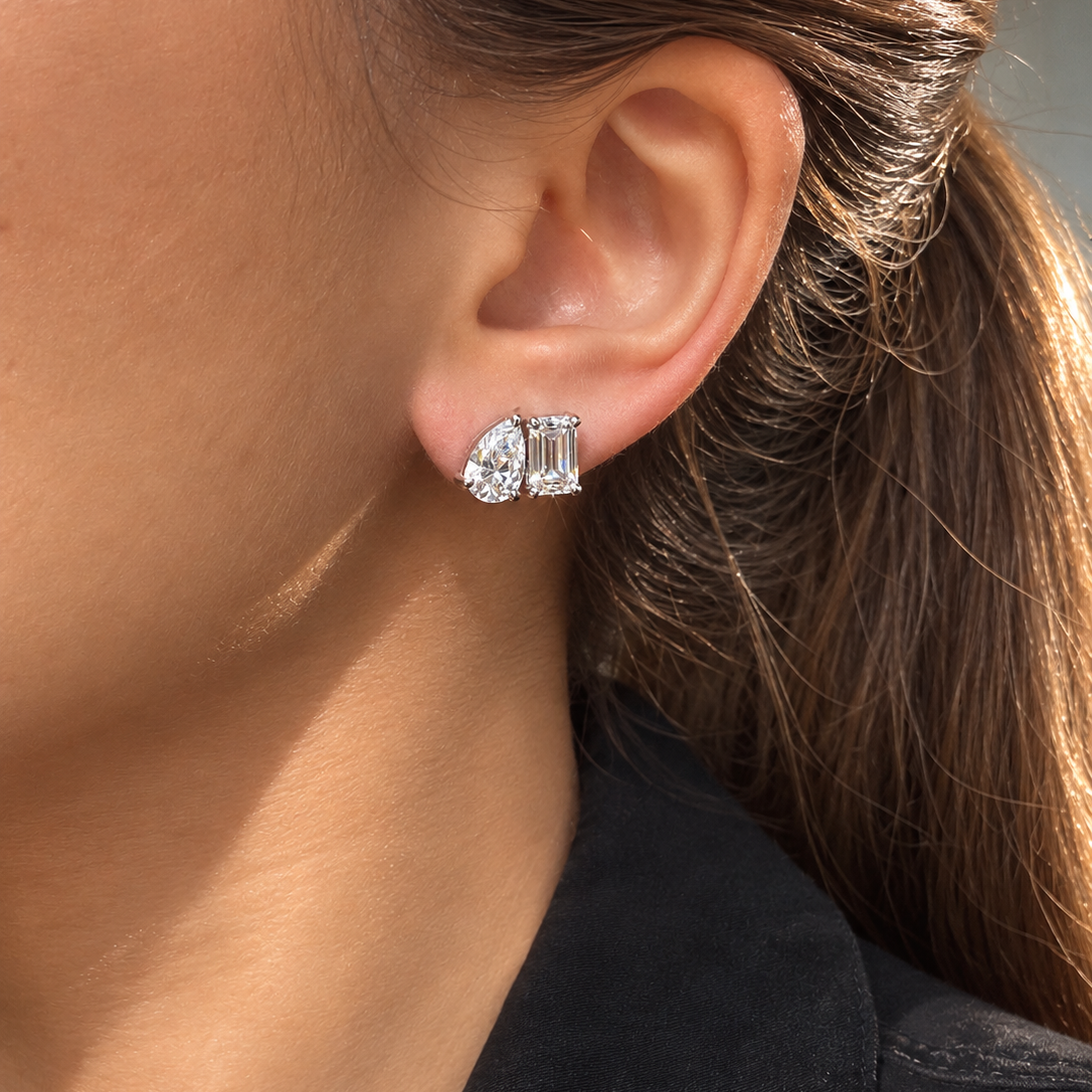Toi et Moi Earrings | 925 Sterling Silver