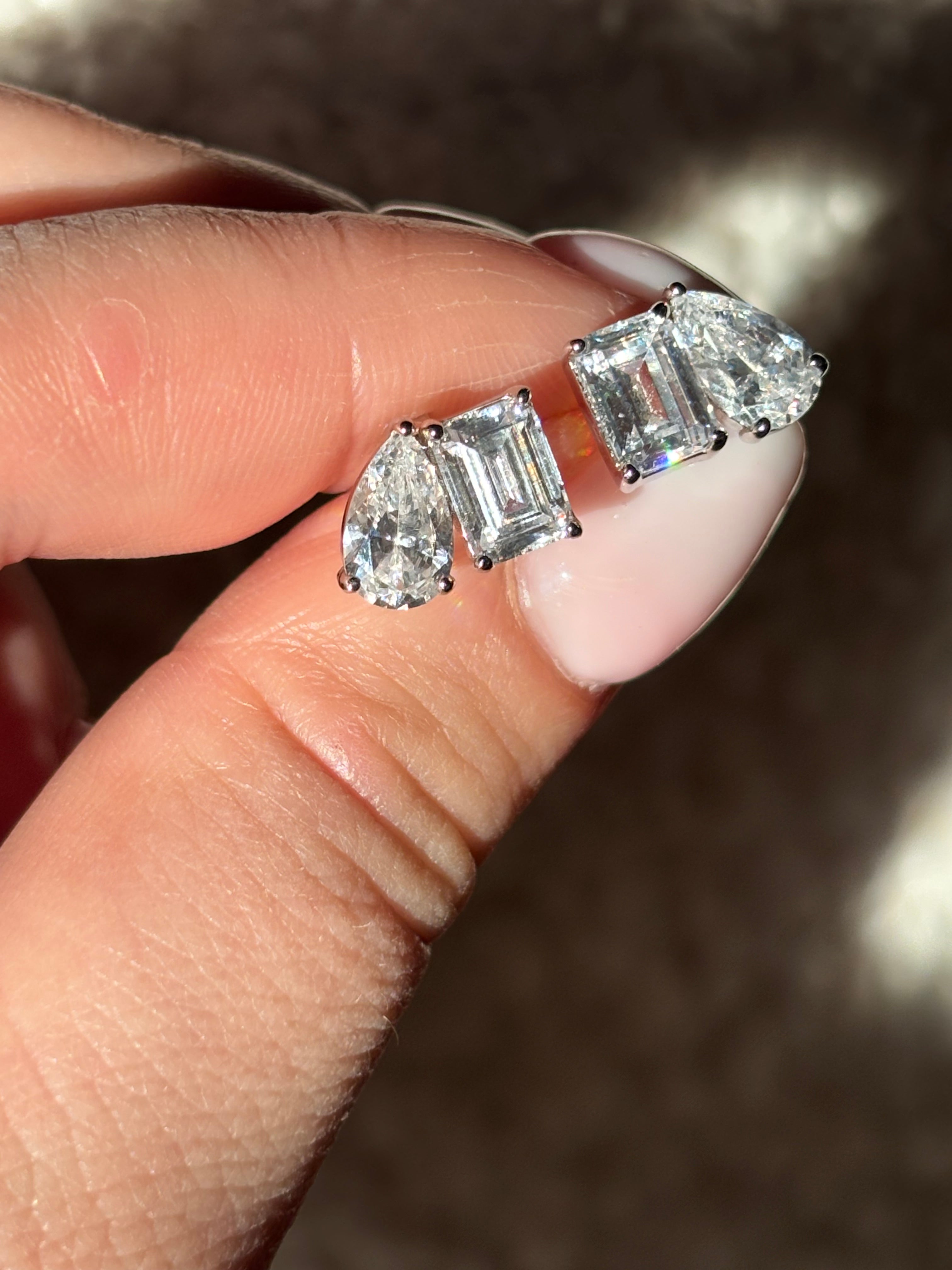 Toi et Moi Earrings | 925 Sterling Silver