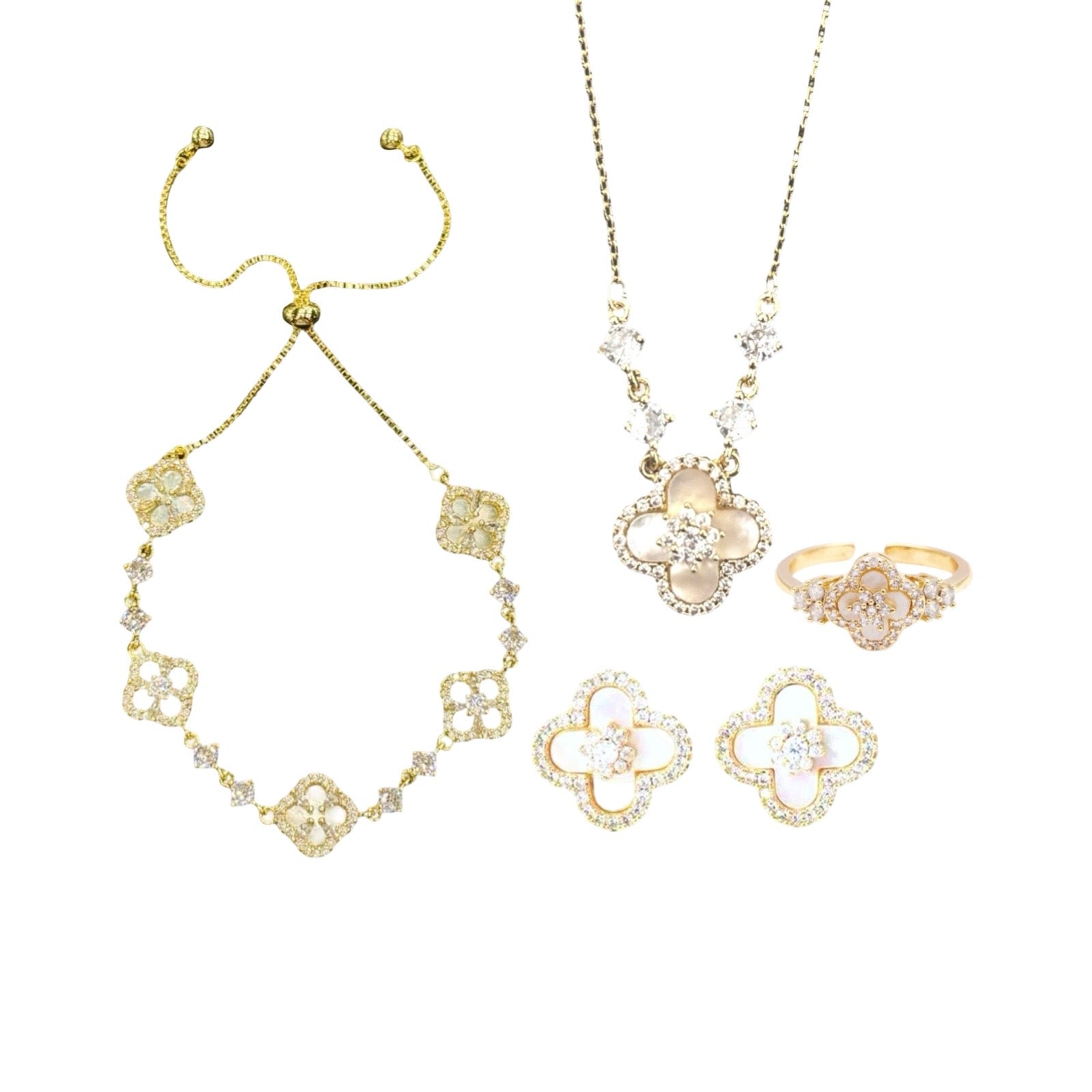 Gold Diamond Bloom Set