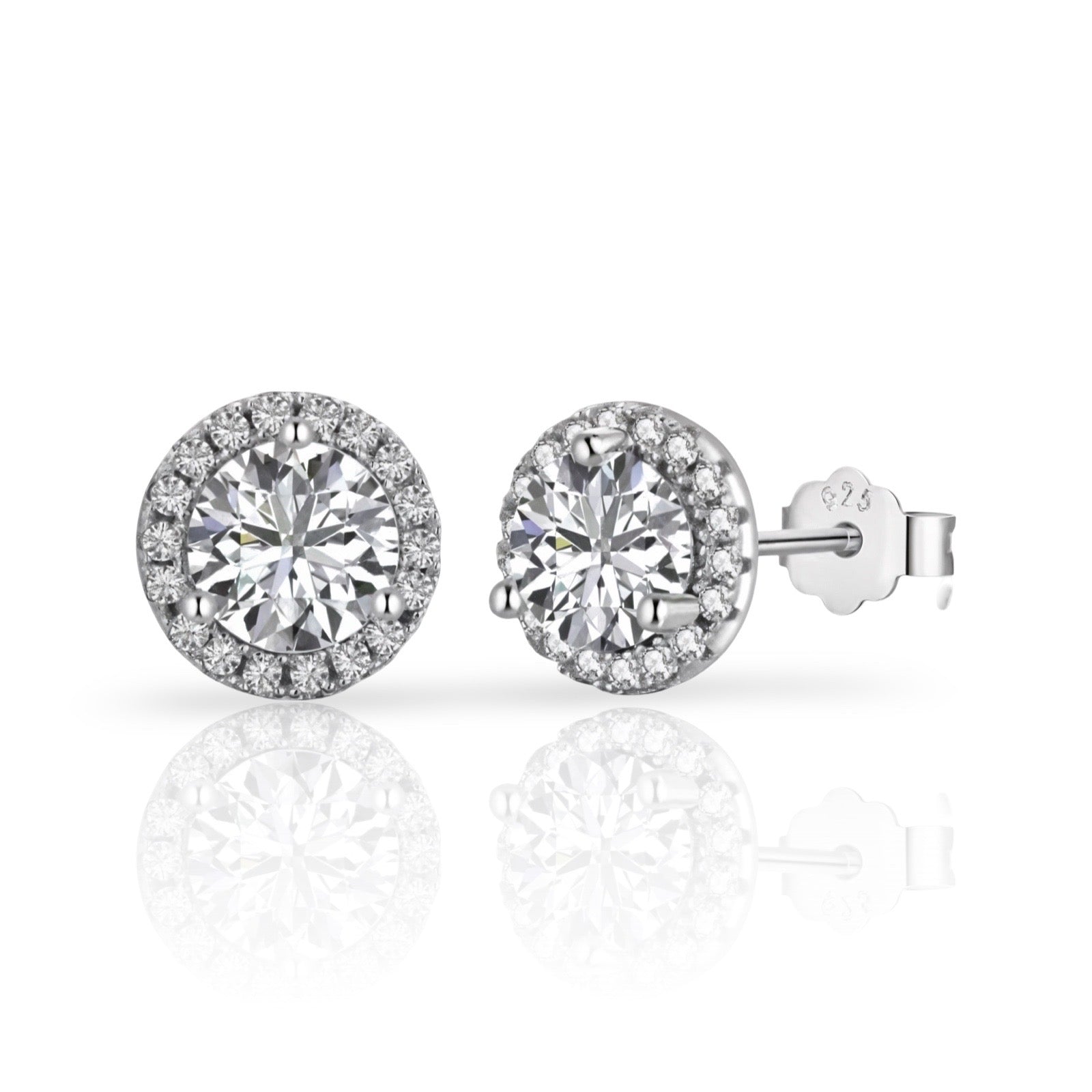 Solitaire Earrings | 925 Sterling Silver