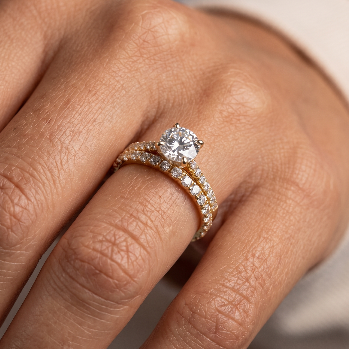 Ronde diamanten ring | 925 sterling zilver