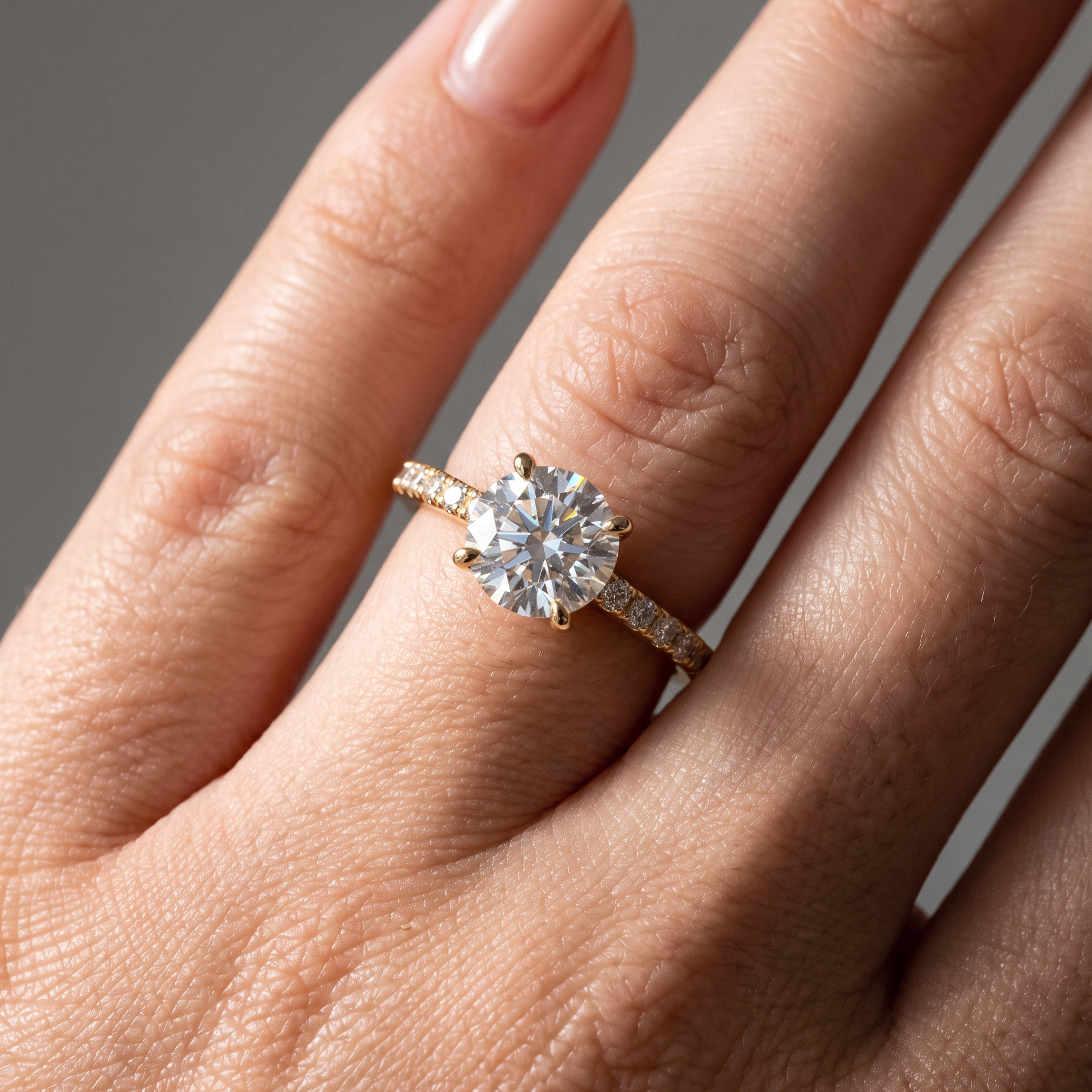Ronde diamanten ring | 925 sterling zilver