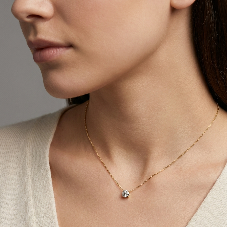 Diamond Stud Necklace