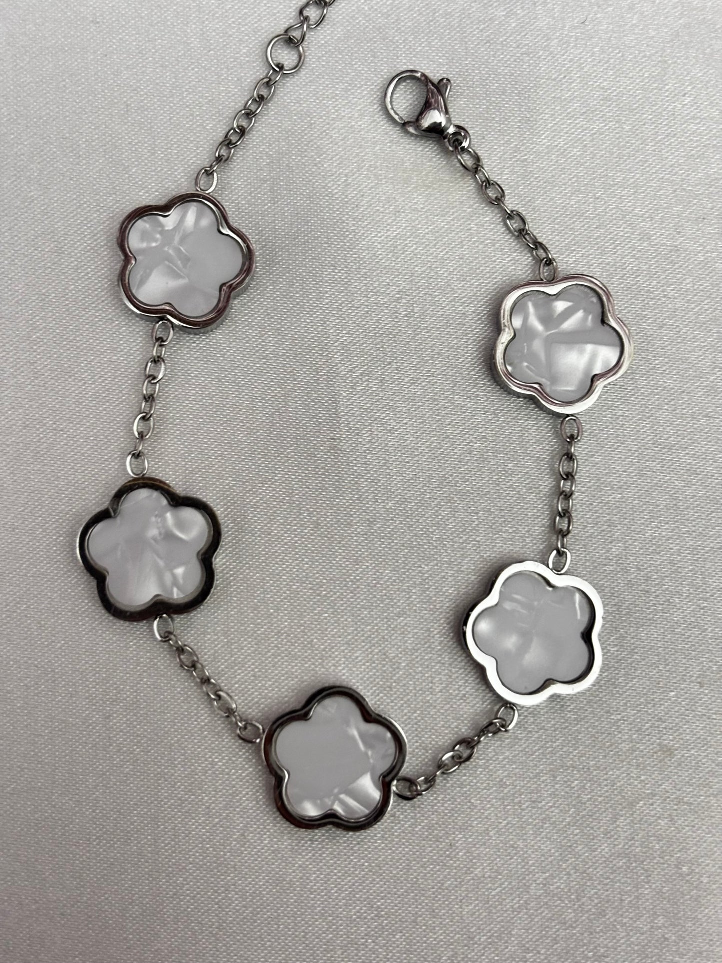 Silver Clover Bracelet