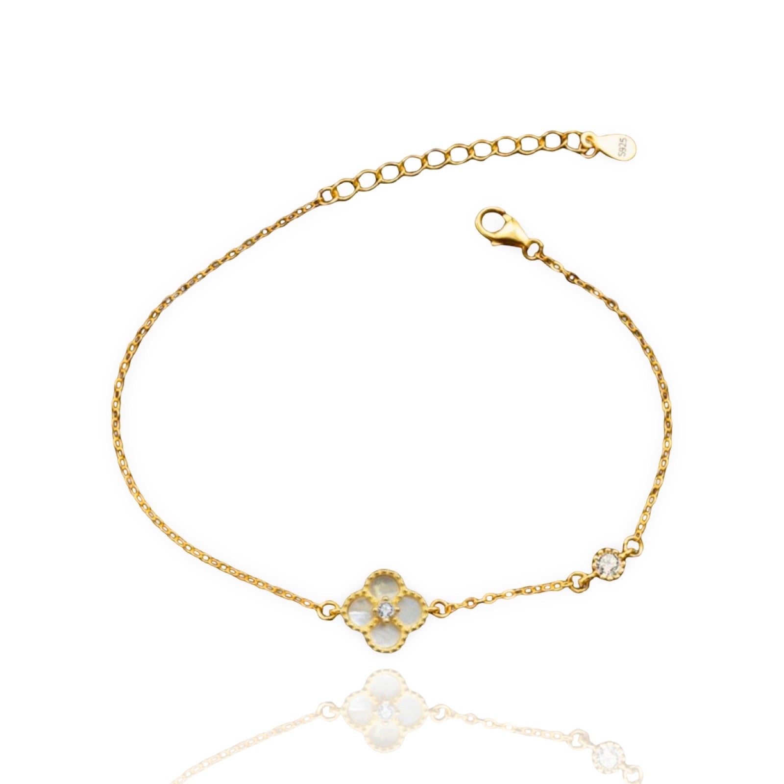 Single Clover Bracelet | 925 Sterling Silver