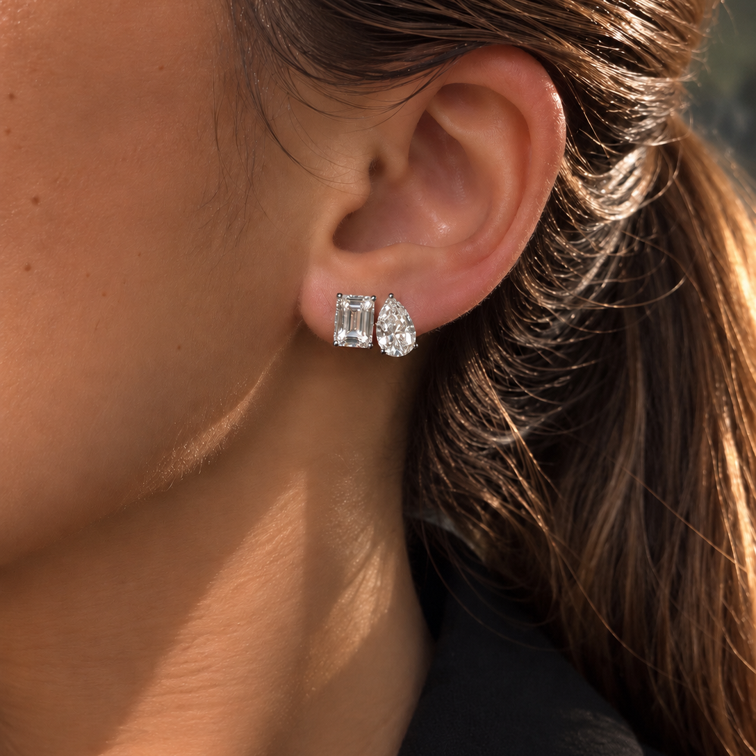 Toi et Moi Earrings | 925 Sterling Silver