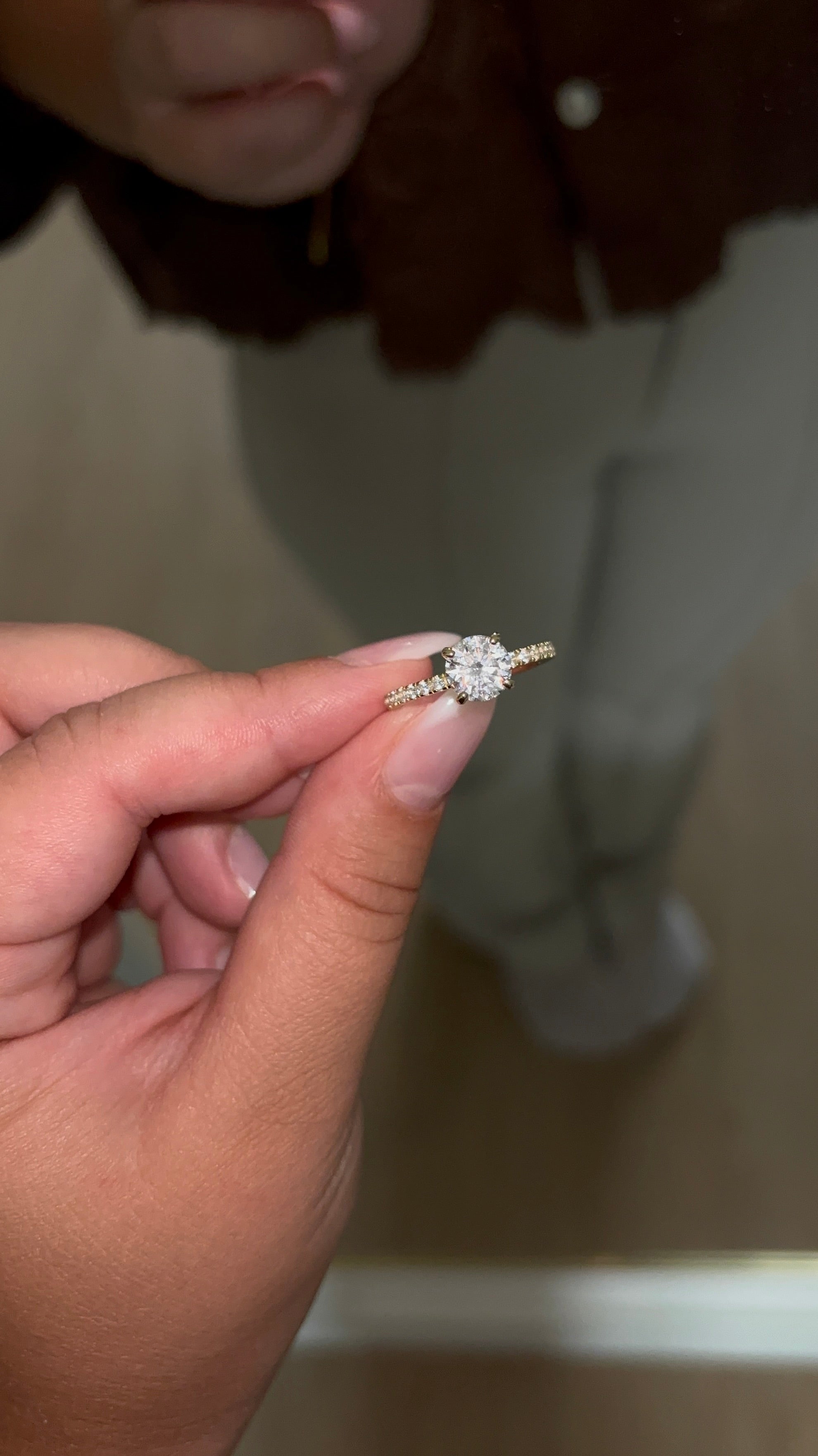 Ronde diamanten ring | 925 sterling zilver