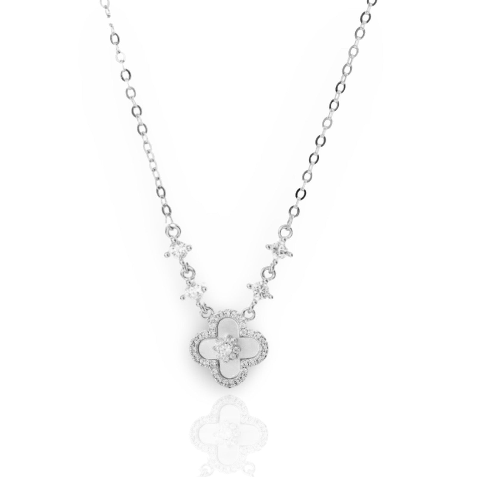 Diamanten bloemenketting
