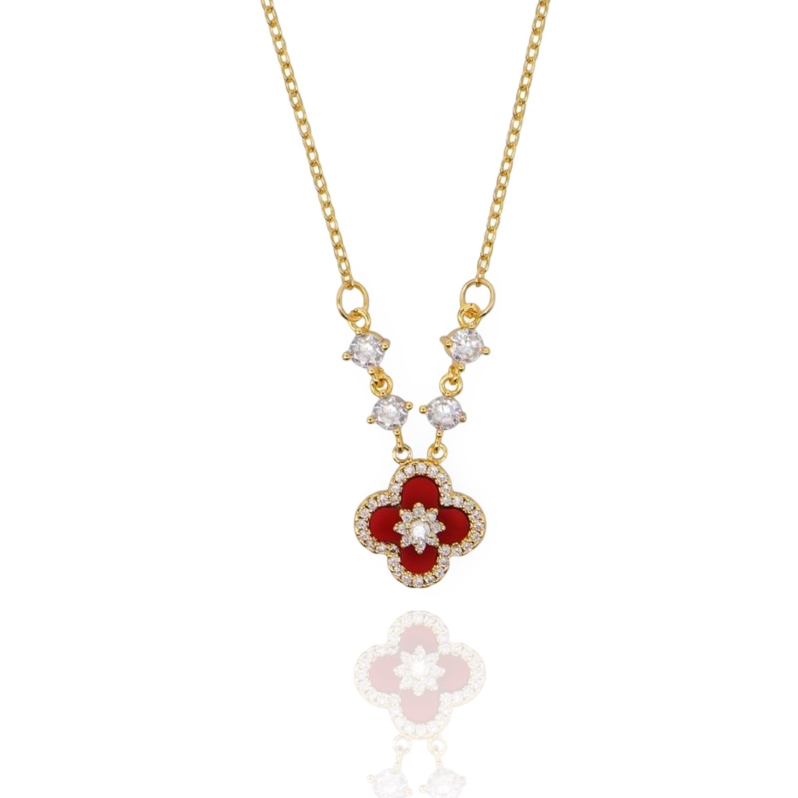 Diamanten bloemenketting