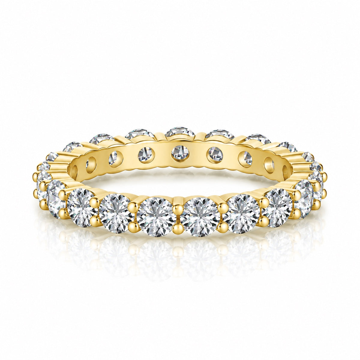 Celestia Eternity Ring in gold, front view