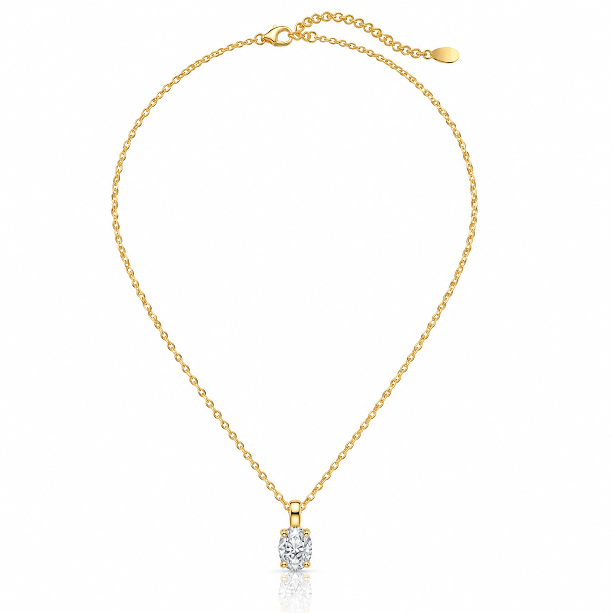 Elara Necklace in gold, full view