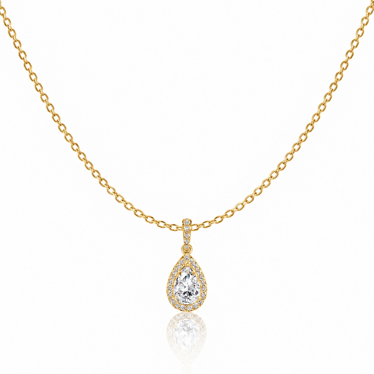 Nayara Necklace in gold, front view