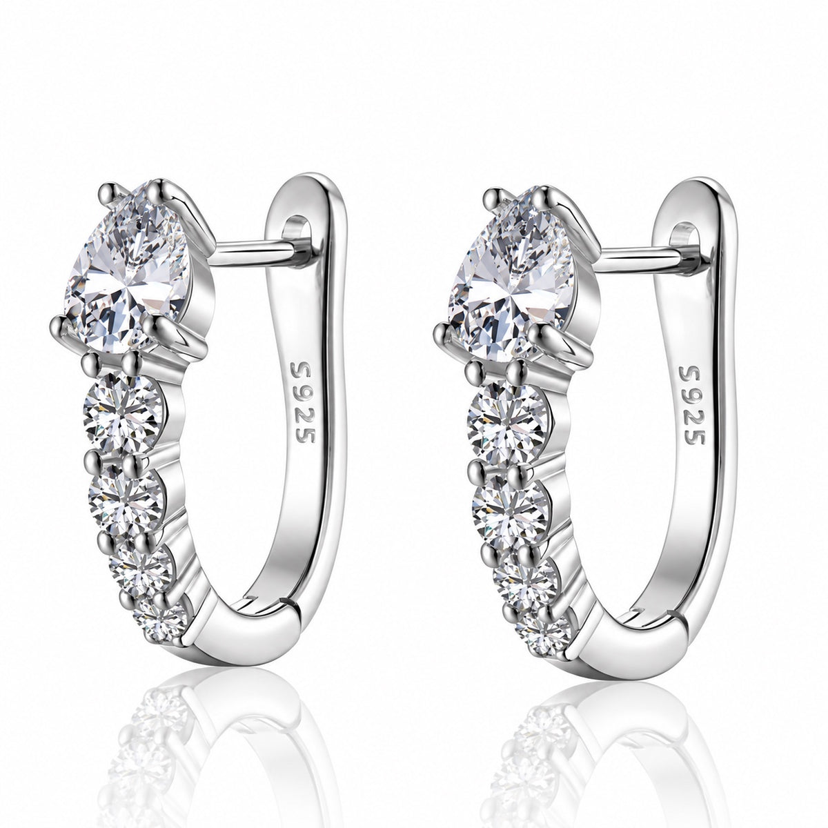 Solara Earrings in rhodium-plated 925 sterling silver – pair