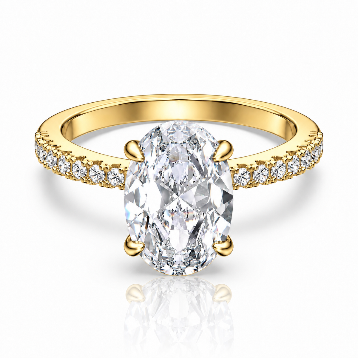 Soleira Ring in gold, front view