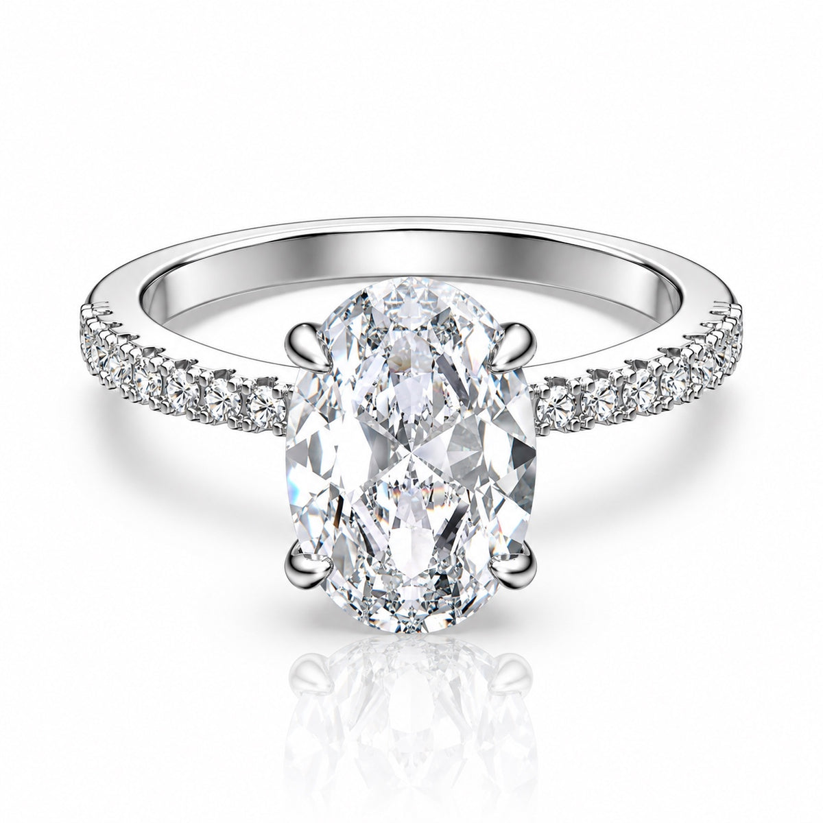 Soleira Ring in silver, front view