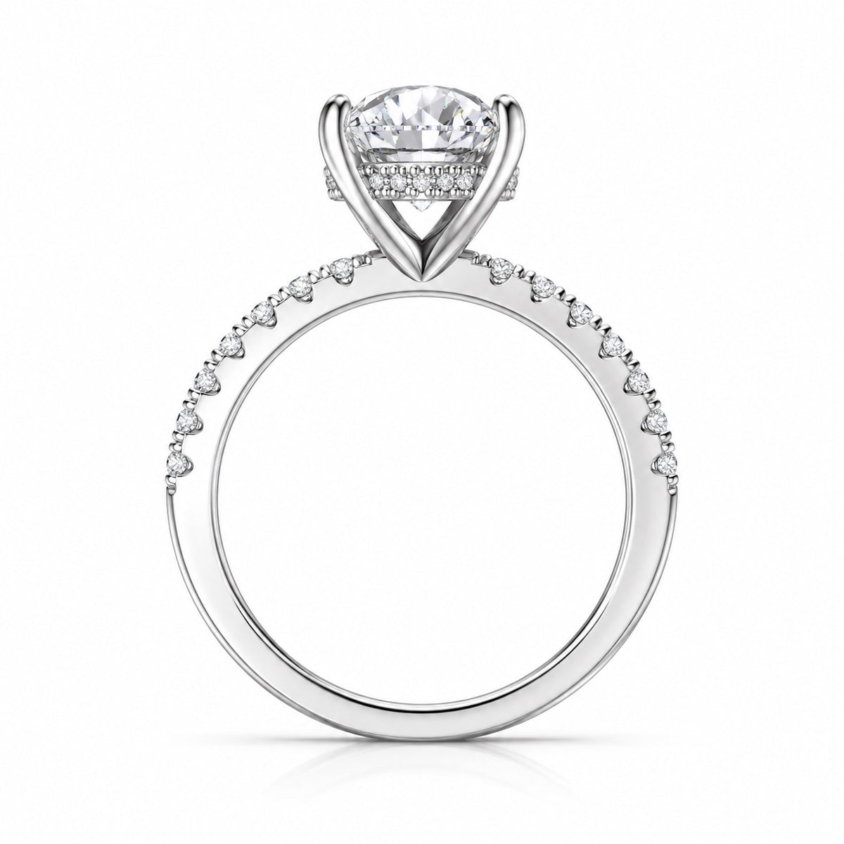 Soleira Ring in silver, profile view