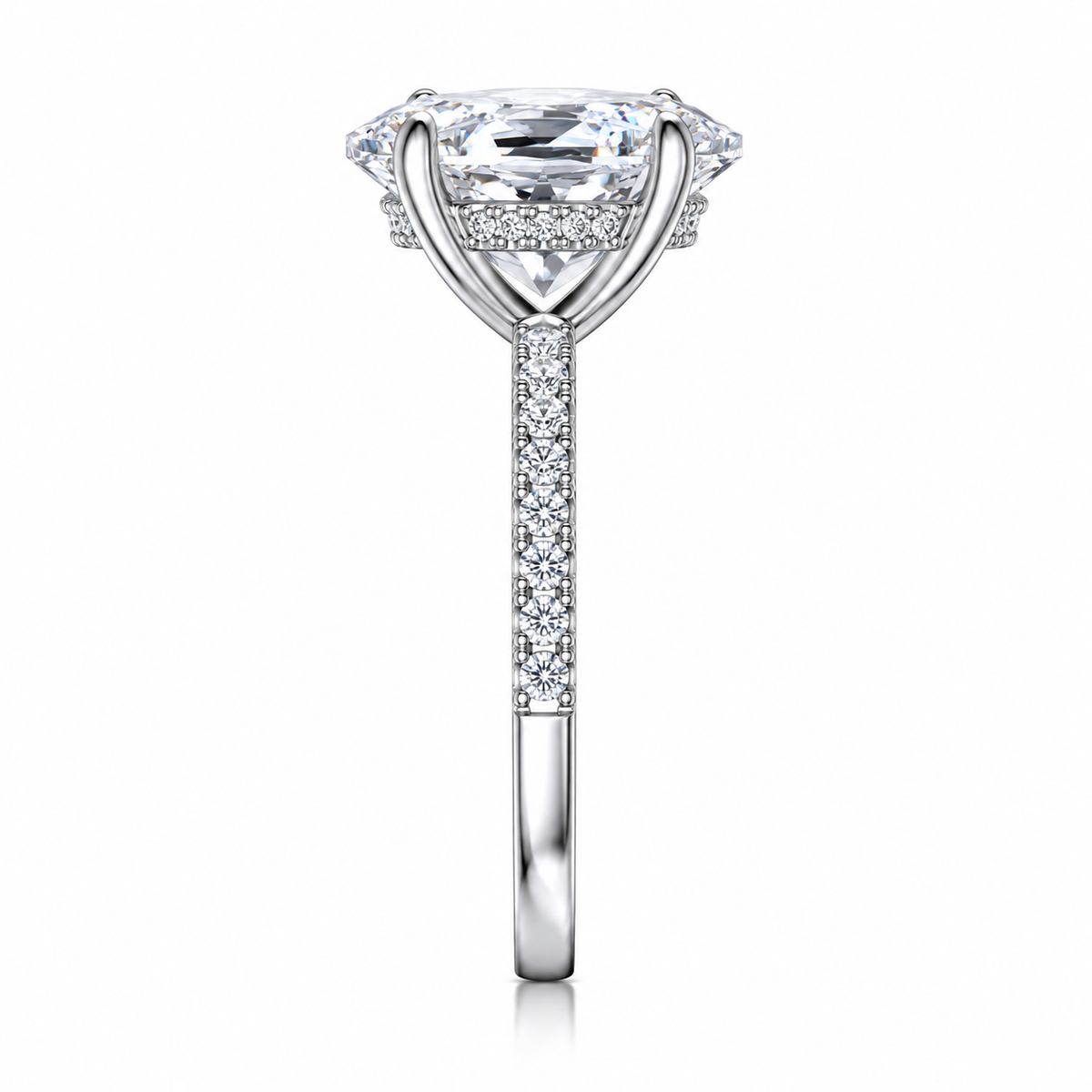 Soleira Ring in silver, side view